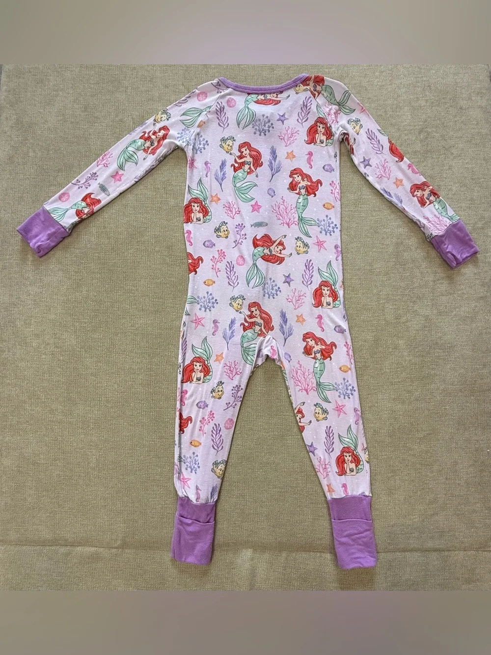 Little Sleepies Disney Little Mermaid - Part of Her World Zippy 18-24 Months